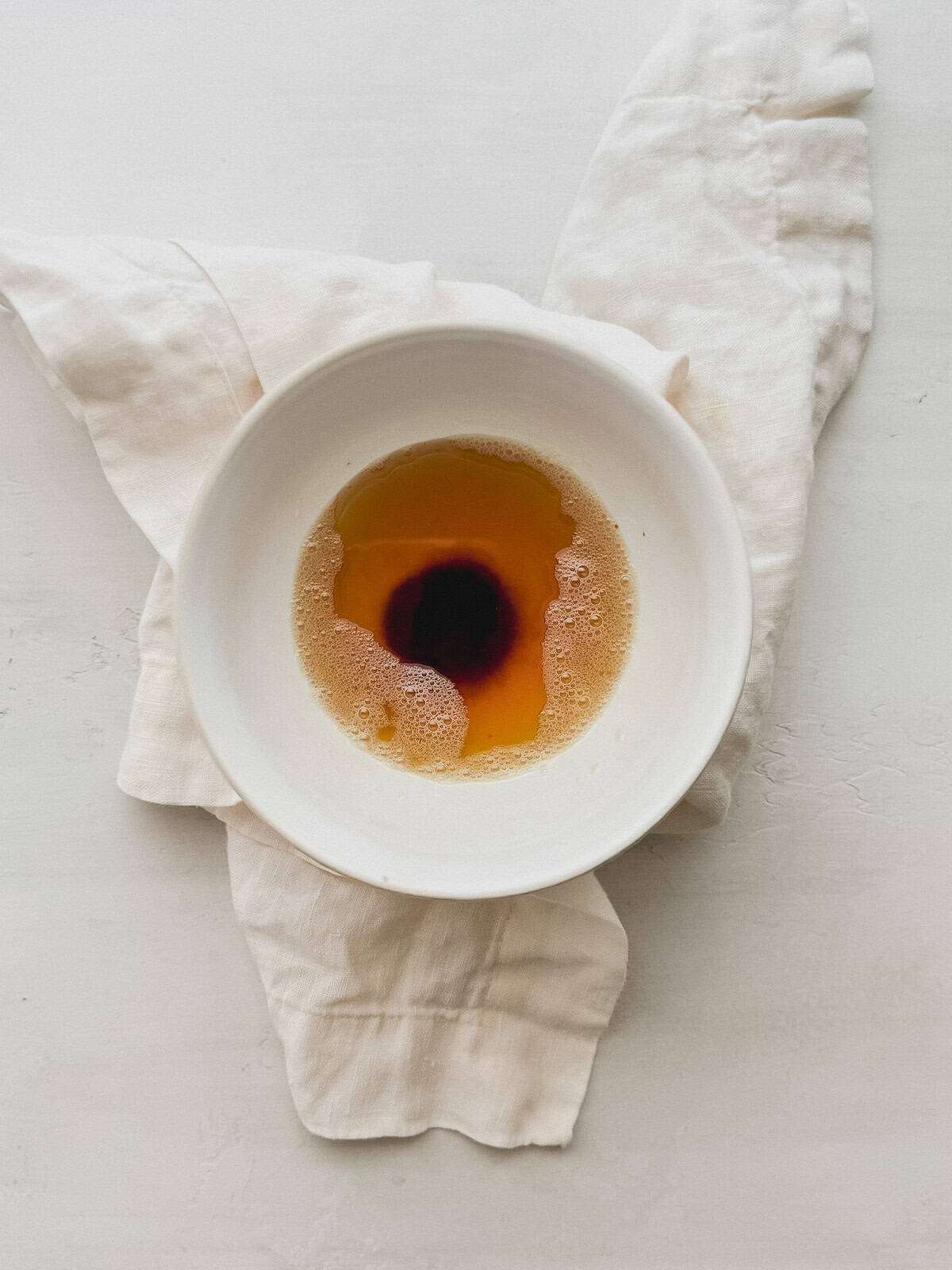 Brown butter in a bowl.